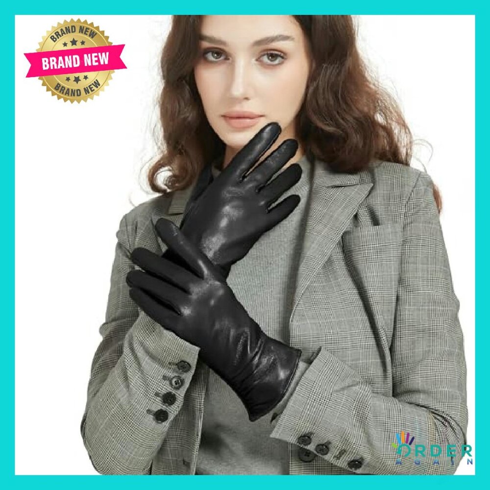 Winter Touchscreen Leather Gloves Warm Driving El… - image 3